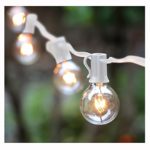 25Ft G40 Globe String Light Set, UL Listed Outdoor Market Lights for Indoor/Outdoor Commercial Decor (White Wire)