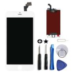 For White iPhone 6 Plus 5.5 inch Screen Replacement Retian LCD Touch Screen Digitizer Fram Assembly Full Set with Tools + Instructions by Brinonac