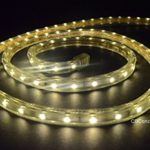 CBConcept UL Listed, 30 Feet, 3200 Lumen, 3000K Warm White, Dimmable, 110-120V AC Flexible Flat LED Strip Rope Light, 540 Units 3528 SMD LEDs, Indoor/Outdoor Use, Accessories Included, [Ready to use]
