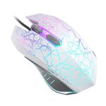 VersionTech 2400 DPI Gaming Mouse with 7 Auto-Changing Colours for Comupter PC Laptop?USB Wired Mouse 4 Adjustable DPI Levels with 6 Buttons for Gaming Gamer – White
