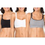 Fruit of the Loom Women’s Cotton Pullover Sport Bra (Pack of 3)