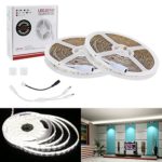 Lahoku Natural White LED Flexible Light Strip SMD5730 2 Rolls 32.8ft DC 24V Daylight White Effect Lighting for Indoor Party Christmas Holiday Festival Celebration (Waterproof IP65)