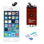 SANKA LCD Screen Digitizer Display Touch Screen Replacement Repair Kit Glass Frame Assembly Panel with Tools for iPhone 5,White