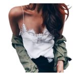 Women Vest Tops,Napoo Cami Tank Tops Crop Chiffon Sheer Shirt Blouse (S, White)