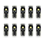 JDM ASTAR 10pcs Super Bright 194 168 175 2825 T10 PX Chipsets LED Bulbs,Xenon White (Best Value on the market)