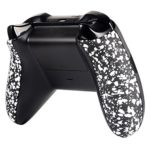 eXtremeRate® White Orange-peel Finish Handle Back Panel Side Rails Textured Effect Replacement Parts for Xbox One Controller