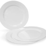 “OCCASIONS” White Disposable Plastic China, 120pcs 10.5” Dinner Plate