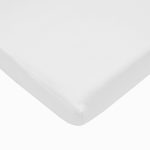 American Baby Company 100% Cotton Value Jersey Knit Fitted Portable/Mini-Crib Sheet, White