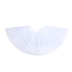 Anleolife 12” Ballet Tutu Dress Cheap Birthday Tutu Skirt Ballet Dance Mini Skirts(white)
