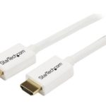 StarTech.com 5m 16 ft White CL3 In-wall High Speed HDMI Cable – Ultra HD 4k x 2k HDMI Cable – HDMI to HDMI M/M – Audio/Video, Gold-Plated