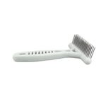 Ennc Pet Grooming Tool Long Short Double Row Tooth Dog/Cat Rake Comb Open Knot Stainless Steel Brush Comb-White