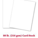 White Card Stock – 8 1/2 X 11 Smooth Cardstock – 50 Sheets Per Pack