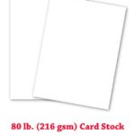 White Card Stock – 8 1/2 X 11 Smooth Cardstock – 50 Sheets Per Pack
