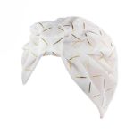 Muslim Women’s Cap TOOPOOT Silk Yarn Turban Cancer Chemo Hats (white)