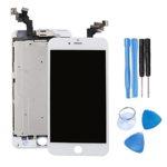 Ibaye Screen Replacement for iPhone 6 plus White 5.5 Inch LCD Display Touch Digitizer Full Assembly with Front Camera Earpiece Panel Repair Tools Kit