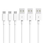Micro USB Cable,Skonyon 3-Pack 3Ft Premium Micro USB Cable High Speed USB 2.0 A Male To Micro B Sync And Durable Charging Cable Samsung, HTC, Motorola, Nokia, Android, And More(White)