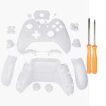 YICHUMY Matte White Controller Housing Shell Full Set Faceplates Buttons for Microsoft Xbox One Controller with 3.5 mm Headset Jack xbox one controller shell kit with 3.5 port