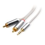 Cable Matters Gold Plated 3.5mm to 2RCA Stereo Audio Cable 3 Feet in White