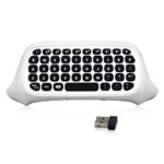 DOBE 2.4G Wireless Mini Keyboard with USB port and 3.5mm Audio Jack for Xbox One S Gamepad Controller (White)