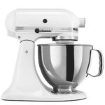 KitchenAid KSM150PSWH Artisan Series 5-Qt. Stand Mixer with Pouring Shield – White