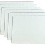 DII 100% Cotton, Ribbed 13x 19″ Everyday Basic Placemat Set of 6, White