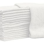 Auto-Mechanic Shop towels, Rags by Nabob Wipers 100% Cotton Commercial Grade Perfect for your Home Garage & Auto Body Shop (14×14) inches, 25 Pack, (White)