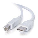 C2G/Cables To Go 13400 3m USB Cable – USB 2.0 A to B Cable White (9.8ft)