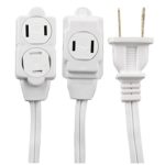 GE 12-Feet Indoor Extension Cord with Tamper Guard, White, 51954