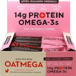 Boundless Nutrition Bar White Chocolate Raspberry Crisp Oatmega 1.8 Ounce Bars, Gluten-Free, Egg-Free (Pack of 12)