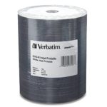 Verbatim 4.7GB up to 16x DataLifePlus White Inkjet Hub Printable Recordable Disc DVD-R 100-Disc Tape Wrap 97016