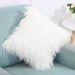 Home Decor,Woaills Square 18″ x 18″ Plush Fashion Throw Pillow Cases Cafe Sofa Cushion Cover With Hidden Zipper (White)