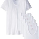 Hanes Men’s White 6-Pack V-Neck T-Shirts
