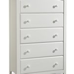 Stork Craft Kenton 5 Drawer Universal Dresser, White