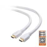 Cable Matters [Certified] Premium HDMI Cable with 4K HDR Support in White – 10 Feet
