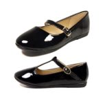 Nova Utopia Toddler Little Girls Dress Ballet Mary Jane Bow Flat Shoes