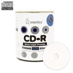 Smartbuy 700mb/80min 52x CD-R White Inkjet Hub Printable Blank Recordable Media Disc (100-Disc)