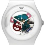Swatch White Lacquered Ladies Watch SUOW100