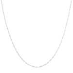 Solid 10k Gold 0.85mm Dainty Singapore Chain (14, 16, 18, 20, 22, 24 or 30 inch in white, yellow or rose gold)