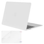 Mosiso MacBook Pro 13 Case 2017 & 2016 Release A1706/A1708, Plastic Hard Case Shell Cover with Screen Protector for Newest Macbook Pro 13 Inch with/without Touch Bar and Touch ID, White