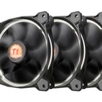 Thermaltake Riing 12 High Static Pressure Circular Ring White LED Case/Radiator Fan with Anti-Vibration Mounting System Triple Pack Cooling CL-F055-PL12WT-A