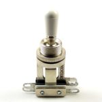 Switchcraft 3-Way Short Toggle Switch w/ Genuine Switchcraft White Tip