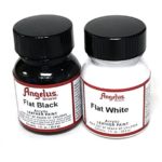 Angelus Brand Acrylic Leather Paint Waterproof 1oz – Flat Black & Flat White Duo