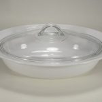 Vintage Corning Ware Casual Elegance WHITE FLORA pattern Large 14” inch Oval Casserole Baking Serving Dish L-32 ( L 32 ) Holds 2.25 Quart EMBOSSED FLORAL FLOWER PATTERN COOK & SERVE WARE