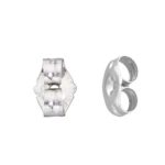 14k White Gold Small Replacement Earring Backs Pair