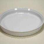 Vintage Corning Ware FRENCH WHITE 10 1/2″ QUICHE BAKING PAN DISH CASSEROLE Stamped F-3-B F3B 10 INCH ORIGINAL SMOOTH BOTTOM PYROCERAM GLASS (not newer stoneware version) MADE IN USA