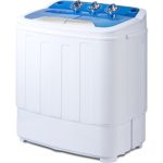 Merax Portable Mini Compact Twin Tub Washing Machine and Washer Spin Cycle, FCC Verification (Blue&White)
