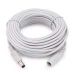 WildHD Power Extension Cable 33ft 2.1mm x 5.5mm Compatible with 12V DC Adapter Cord for CCTV Security Camera IP Camera Standalone DVR (33ft,DC5.5mm Plug White)