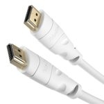KabelDirekt (15 feet white) HDMI Cable (1080p 4K 3D High Speed with Ethernet ARC) – TOP Series