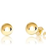Premium 14K Gold Ball Stud Earrings, 2mm – 10mm
