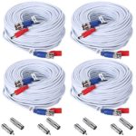 ANNKE (4) 30M/ 100ft All-in-One BNC Video Power Cables, BNC Extension Wire Cord for CCTV Camera DVR Security System (4-Pack, White)